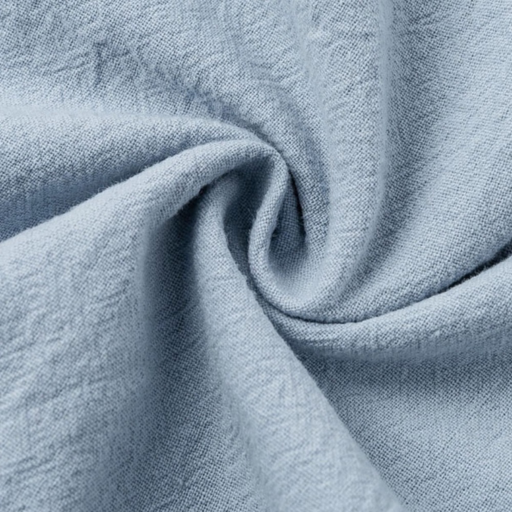 NEW✨ Baby Blue Linen Flowy Ruffles Dress Boho - Picture 8 of 8